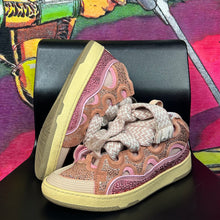 Load image into Gallery viewer, Lanvin Curb Sneakers Crystal Embellished Pink Size 41 / 8
