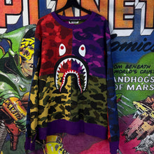 Load image into Gallery viewer, Bape Mix Camo Shark Crazy Sweatshirt Size 2XL
