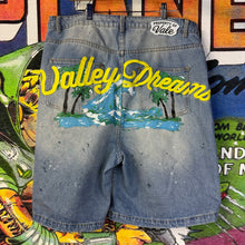 Load image into Gallery viewer, Vale Forever Paradise Blue Jorts Size 32
