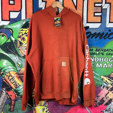 Load image into Gallery viewer, Y2K Sunfaded Carhartt Orange Hoodie Size 2XL
