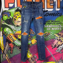 Load image into Gallery viewer, Amiri MX-1 Ultrasuede Biker Jeans Size 29”
