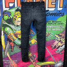 Load image into Gallery viewer, AMIRI Black Crystal Shotgun Skinny Jeans Size 34"
