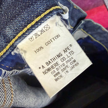 Load image into Gallery viewer, Y2K Bape Embroidered A Bathing Ape Denim Size 34
