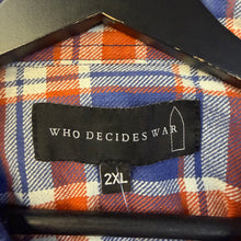 Load image into Gallery viewer, Who Decides War Glory Patch Flannel Size 2XL
