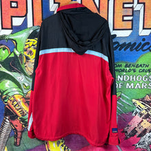 Load image into Gallery viewer, Vintage 90s Tommy Hilfiger Athletic Gear Red &amp; Black Nylon Windbreaker Jacket Size XL
