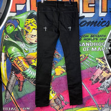Load image into Gallery viewer, RtA “Rest In Peace” Cross Jeans Size 32”
