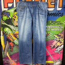 Load image into Gallery viewer, True Religion Embroidered Horseshoe Washed Denim Size 38
