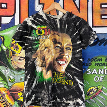 Load image into Gallery viewer, Y2K Bob Marley “The Legend” AOP Tee Shirt Size Medium
