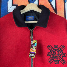 Load image into Gallery viewer, Vintage Pendleton High Grade Western Wear Bomber Blanket Aztec Varsity Jacket Size XL
