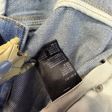 Load image into Gallery viewer, Amiri Light Blue Leopard Print Thrasher Jeans Size 30
