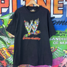 Load image into Gallery viewer, Y2K WWE Get Lit For The Holidays Black Tee Shirt Size XL
