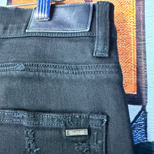 Load image into Gallery viewer, Amiri Bones Black Ripped Jeans Size 34”
