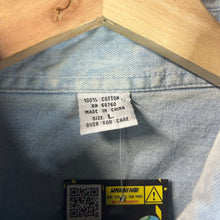 Load image into Gallery viewer, Vintage ‘03 Rolling Stones Denim Button Up Shirt Size Large
