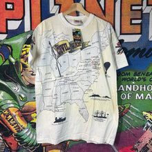 Load image into Gallery viewer, Vintage 90s Civil War Map Tee Size Large

