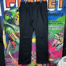 Load image into Gallery viewer, Purple P026 Black Paisley Bootcut Jeans Size 34” (fits 38”)
