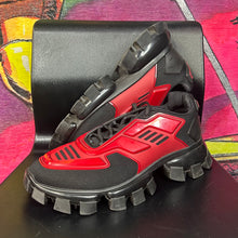 Load image into Gallery viewer, Prada Cloudbust Thunder Knit Sneakers Scarlet Size 10.5

