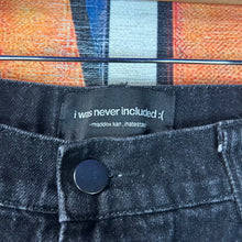 Load image into Gallery viewer, i was never included :( Text Print Baggy Jeans Size 32”
