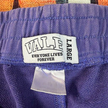 Load image into Gallery viewer, Vale Purple Rainbow Side Stripe Sweatpants Size Large
