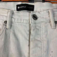 Load image into Gallery viewer, Purple Brand Painted White Denim Jeans Size 33"
