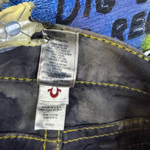 Load image into Gallery viewer, Y2K True Religion Ricky Tiger Camo Tie-Dye Jeans Size 38
