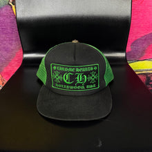 Load image into Gallery viewer, Green Chrome Hearts CH HOLLYWOOD, USA Trucker Hat
