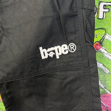 Load image into Gallery viewer, Bape Star Stitch Painter Black Cargo Pants Size 28
