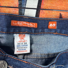 Load image into Gallery viewer, Y2K Ed Hardy Christian Audigier Panther Embroidered Jeans Size 40”
