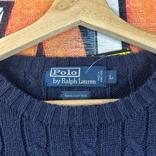 Load image into Gallery viewer, Y2K Polo Ralph Lauren Cable Knit Sweater Size Large
