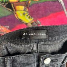 Load image into Gallery viewer, Purple Brand Paisley Ripped Skinny Jeans Black Size 38”
