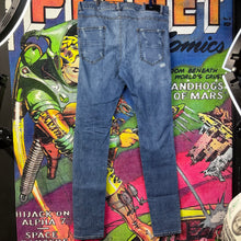 Load image into Gallery viewer, Amiri Ripped Blue Jeans Size 36”
