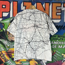 Load image into Gallery viewer, Vintage 90s Texas Roadmap AOP Tee Size Large
