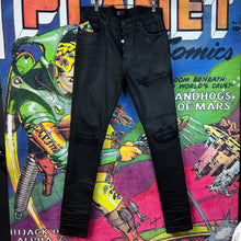Load image into Gallery viewer, Amiri Distressed Skinny Jeans Size 34”
